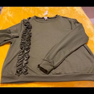 Ruffle Accented Shirt